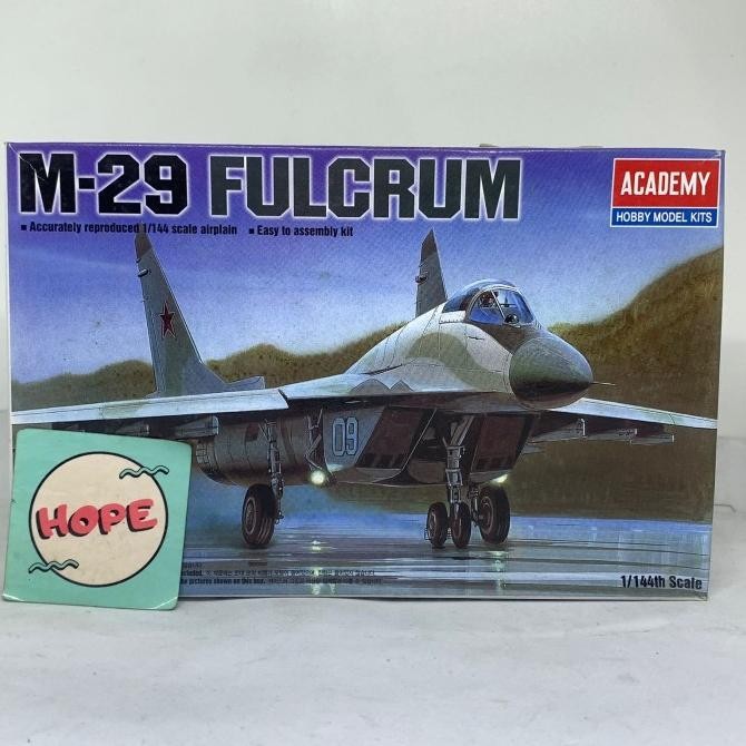 Mainan Pesawat Rakit Academy M-29 Fulcrum 1/144 Original