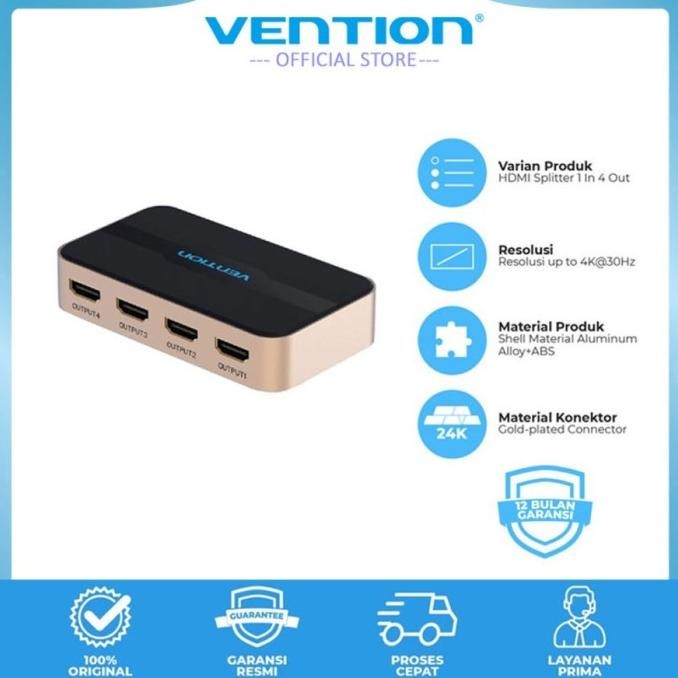 Vention HDMI Splitter 1 in 4 out HDMI Duplicate Screen