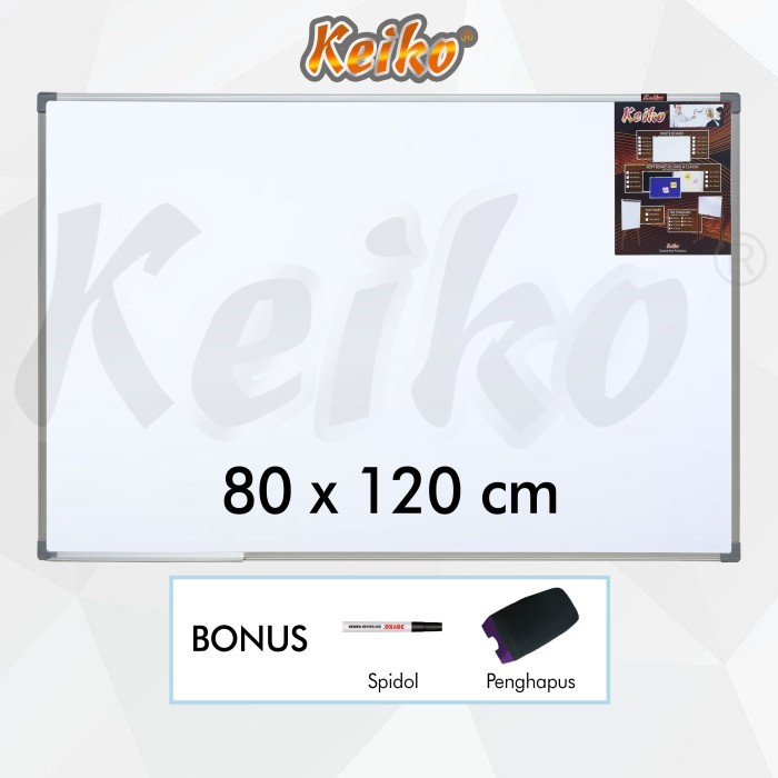

Papan Tulis Whiteboard Gantung Single Face Keiko 80 x 120 cm