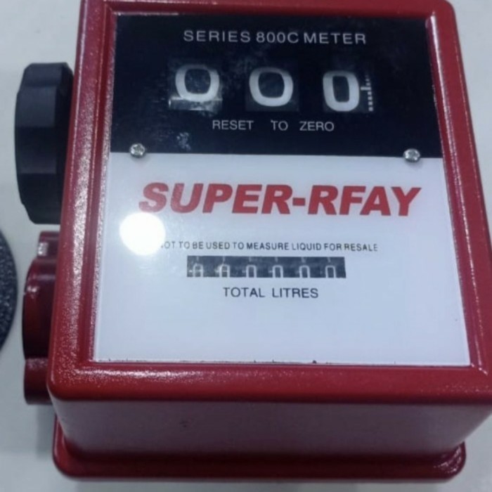 Super Rfay Flow Aluminium Diesel Meter Solar 3 Angka Pipa 1 inch