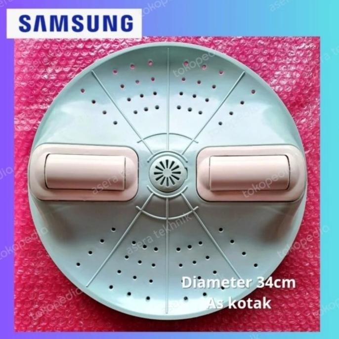 Ready Pulsator mesin cuci top loading Samsung Wobble Technology diameter 34
