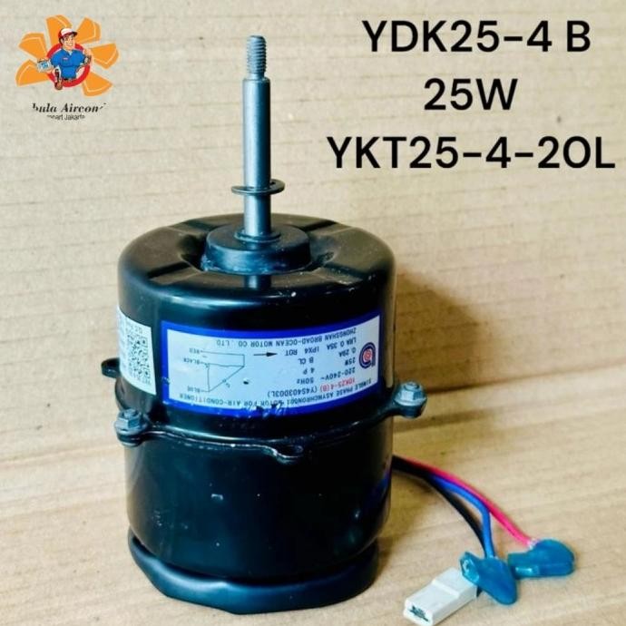 Ready DINAMO FAN OUTDOOR AC MIDEA ORIGINAL HITAM YDK25-4 B 25W