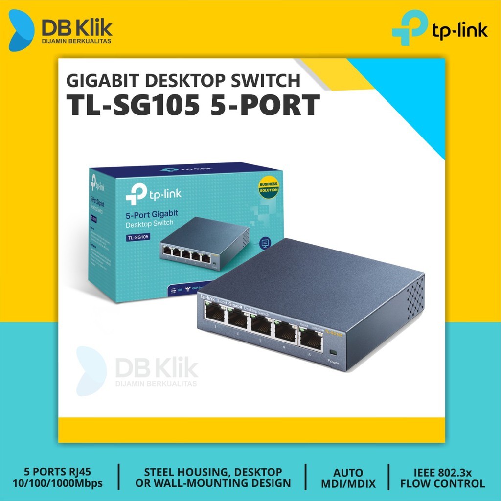 Tp-Link Desktop Switch Tl-Sg105 5 Port Gigabit -Hub Tp Link Tl Sg105
