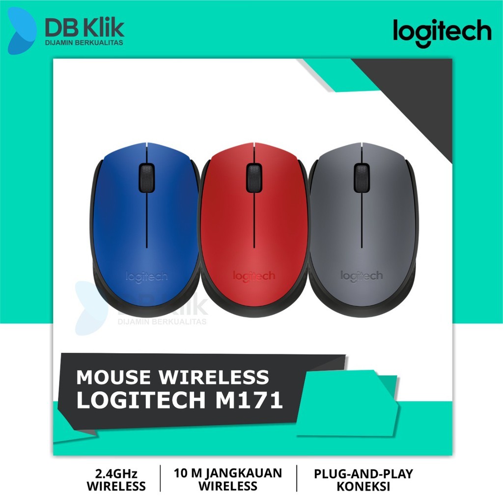 Logitech M171 Mouse Wireless 1000 DPI