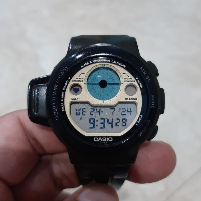 Jam Tangan Casio CPW-310 Digital Kompas Arah Kiblat  Kalender Hijriah Antik 1999 Japan Rare Murah