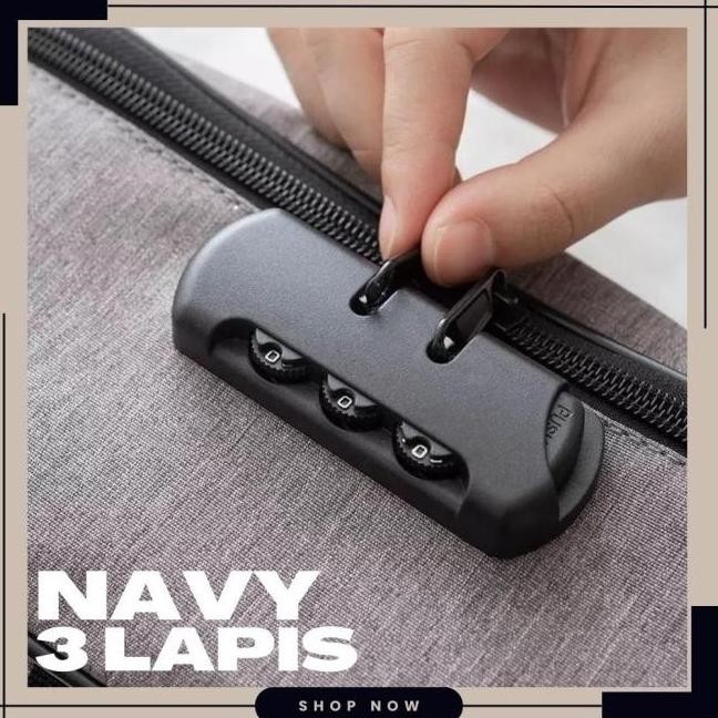 

PALING BAIK TAS TEMPAT PENYIMPANAN DOKUMEN BOX FILE ARSIP TRAVEL BAG NAVY 3 LAPIS ~CTZ BERKUALITAS