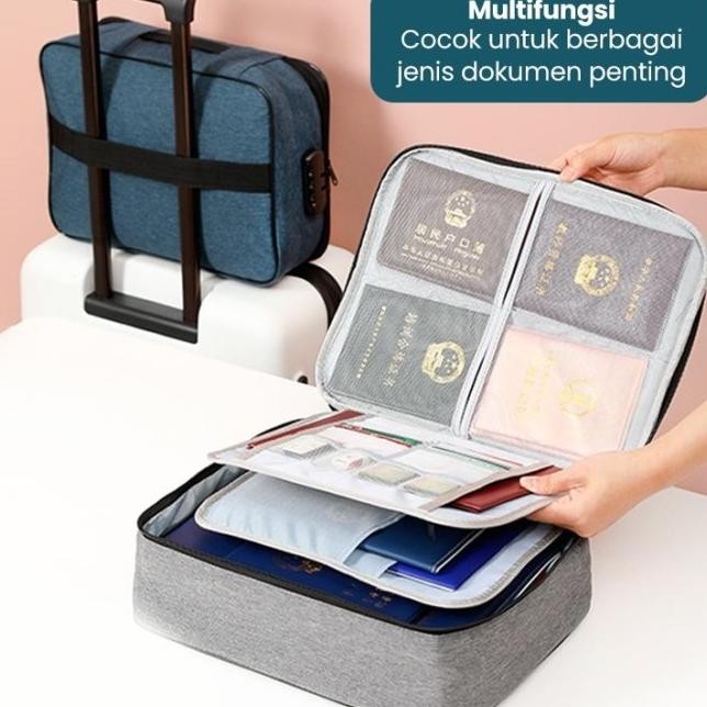 

MEGA DEJAVU TAS DOKUMEN TEMPAT PENYIMPANAN FILE SERTIFIKAT TRAVEL BAG STORAGE BOX DENGAN DIT SECURITY LOCK ORGANIZER BAG ANTI AIR HDK307
