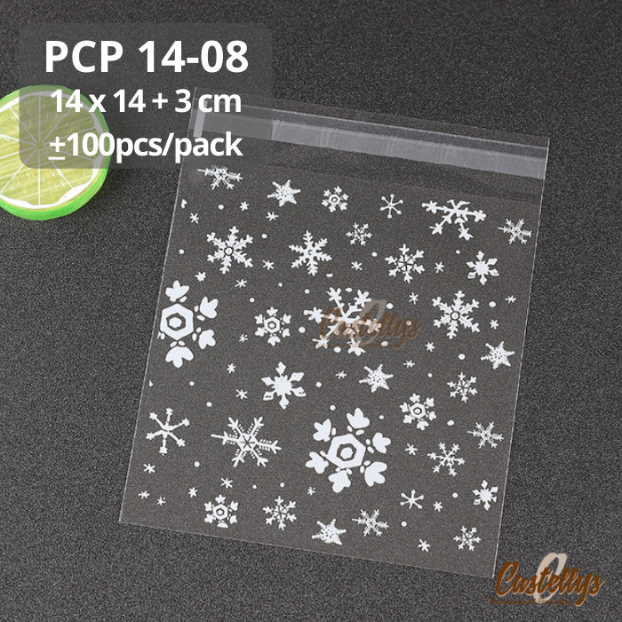 

HARGA DISC - Plastik Perekat PCP 14-08 Snowflake Roti Cookies Kue Bolu Donat Bakpao