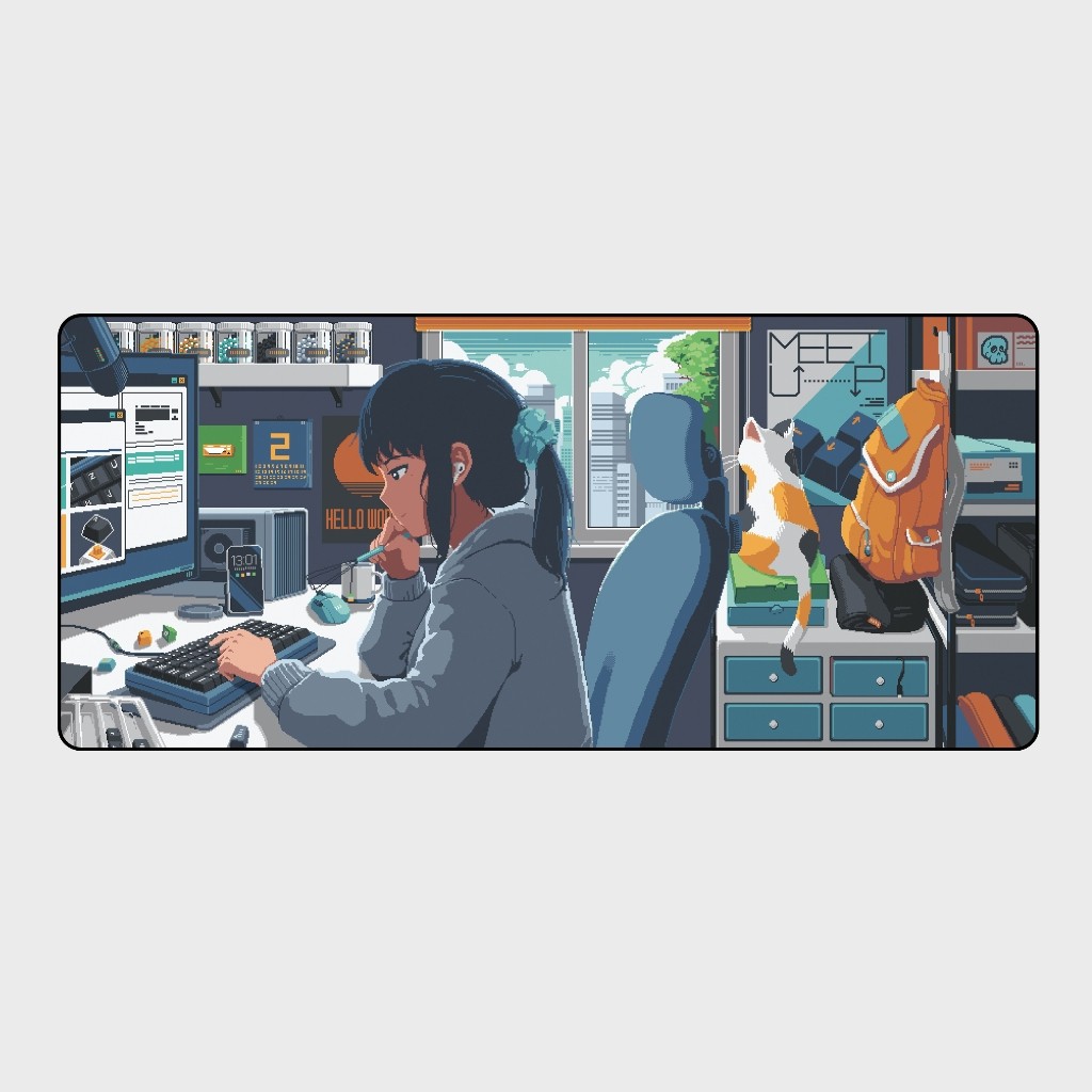 

Pixel Deskmat Mousepad, Pelindung Meja, Alas Meja, Alas Komputer |DCPqjwZJ|