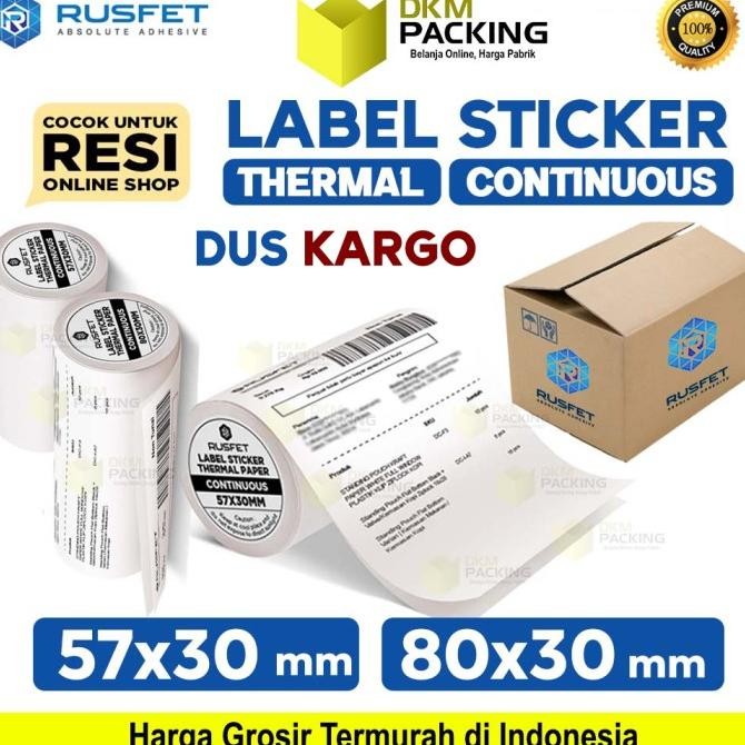 

Label Stiker & Kertas Thermal Printer Struk Kasir Pos Rusfet Dus