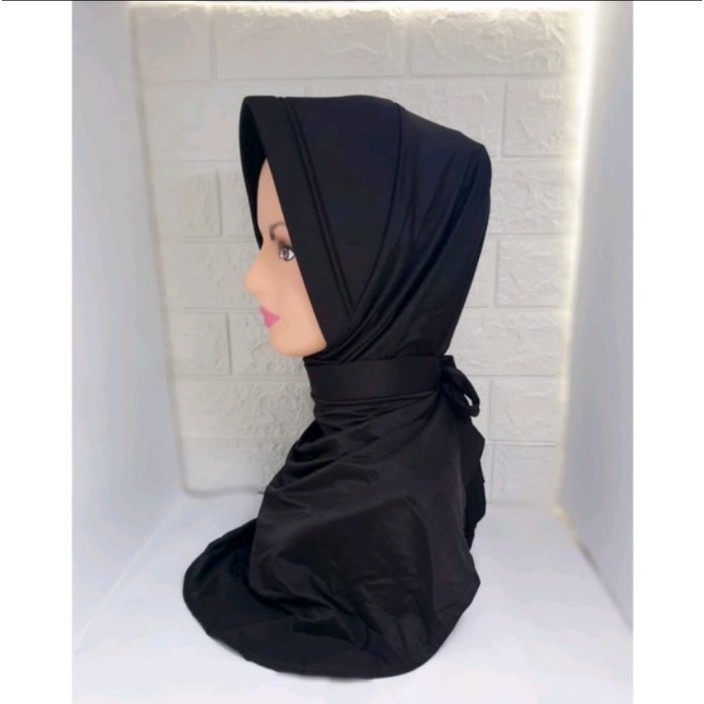 Terlaris Jilbab Olahraga Bhayangkari Hitam SALE