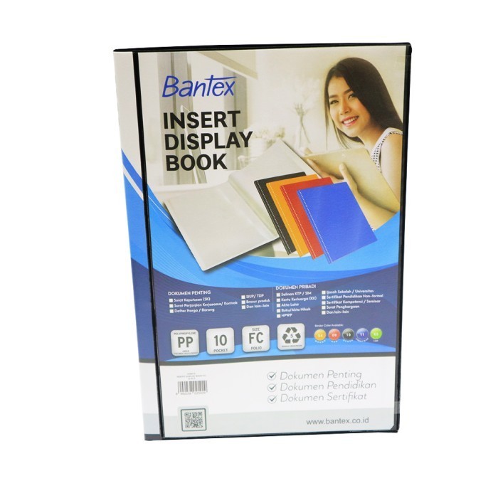 

Insert Display Book Bantex PP Folio F4 Isi 10 Pockets Black 3180I10