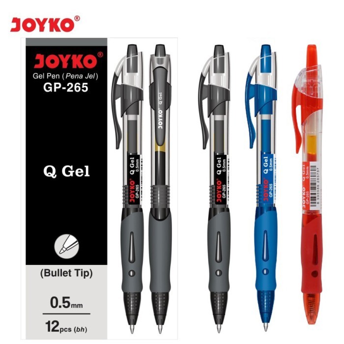 

TERMURAH - Gel Pen / Pulpen / Pena Joyko GP-265 / Q Gel / 0.5 mm / 12 Pcs
