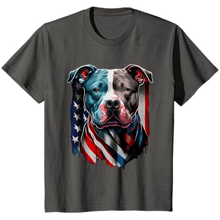 Kaos American Pitbull Terrier Bendera AS Patriotik Kaos Anjing |eefx9yAN|