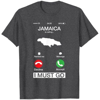 Jamaika Memanggil Dan Saya Harus Pergi T-Shirt Layar Ponsel Lucu |ugb852ck|