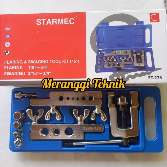 Starmec flaring dan swaging tool kit set alat pemekar pipa ac