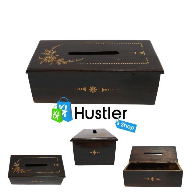 Souvenir Murah/ Hiasan/ Pajangan Tempat Tisu Asli Kayu Jati Ukiran [terbaik]