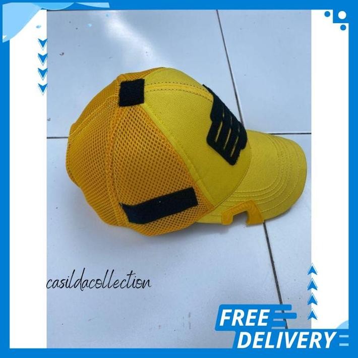 TERMURAH TOPI PRIA /WANITA COAK JARING WARNA KUNING PAMEN PAMA PATI POLOS COD BEST SELLER