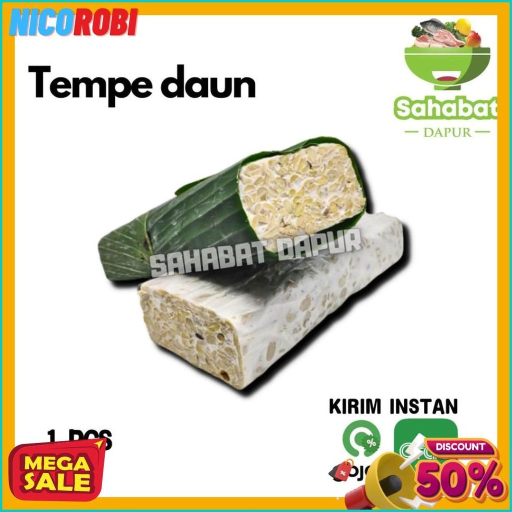 

Tempe Daun Pisang / Tempe Segar 1Pcs - Sahabatdapur (Murmer)