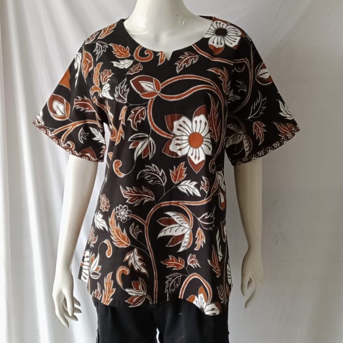 GRATIS ONGKIR 2L-5L Blouse Batik Atasan Pakaian Wanita Big Size