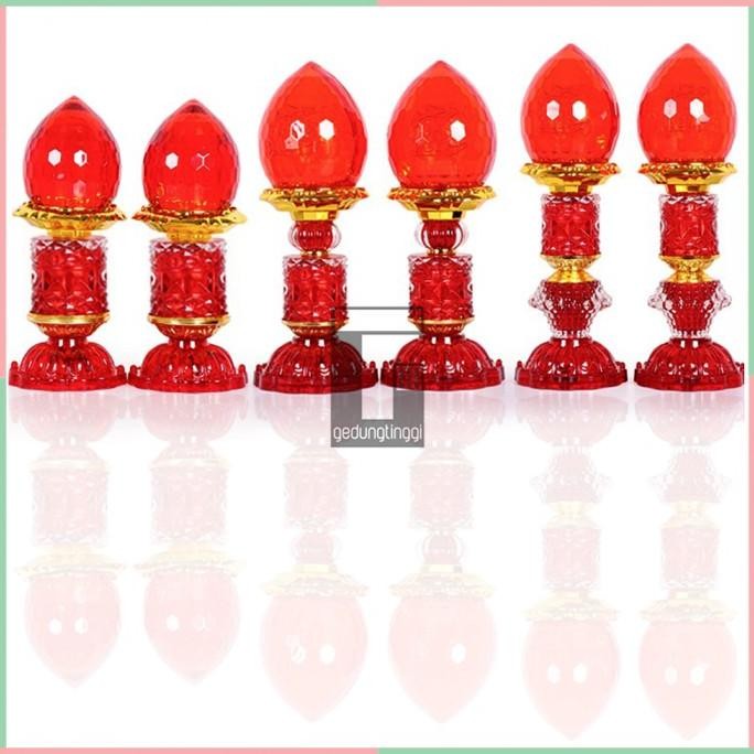 LKJ Lilin Lampu Altar Meja Sembahyang Buddha Led Elektrik Listrik Baterai
