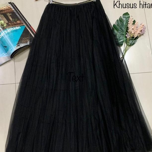 Rok Tutu Polos Warna, Hitam, Putih
