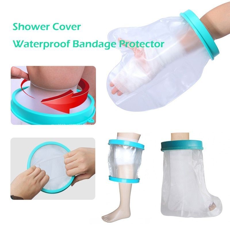 Penutup Luka Anti Air Cover Pelindung Gips Tangan / Kaki / Lutut Dewasa Waterproof Reusable Untuk