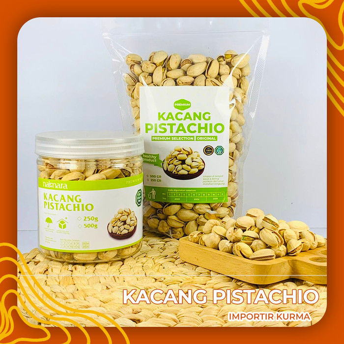 

HEMAT KACANG PISTACHIO 500Gr / KACANG FUSTUK / Kacang Pistachio Arab Fustuk
