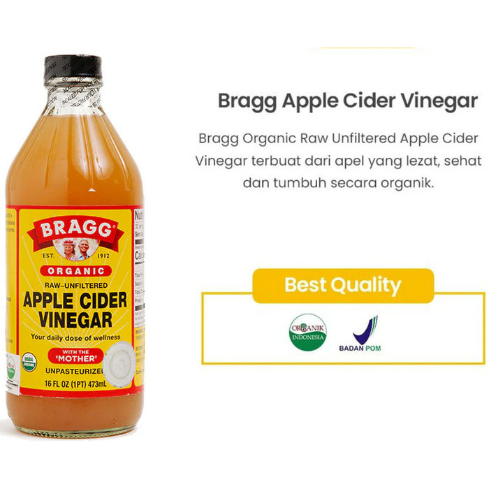 

Bragg Apple Cider Vinegar Organic Raw Unfiltered 16Oz 473Ml