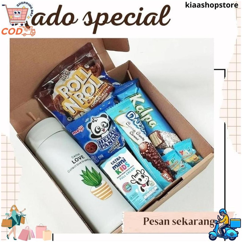 

Gift Box Snack Hampers Ultah Kado Graduation Annivesary Set Hadiah D Cod