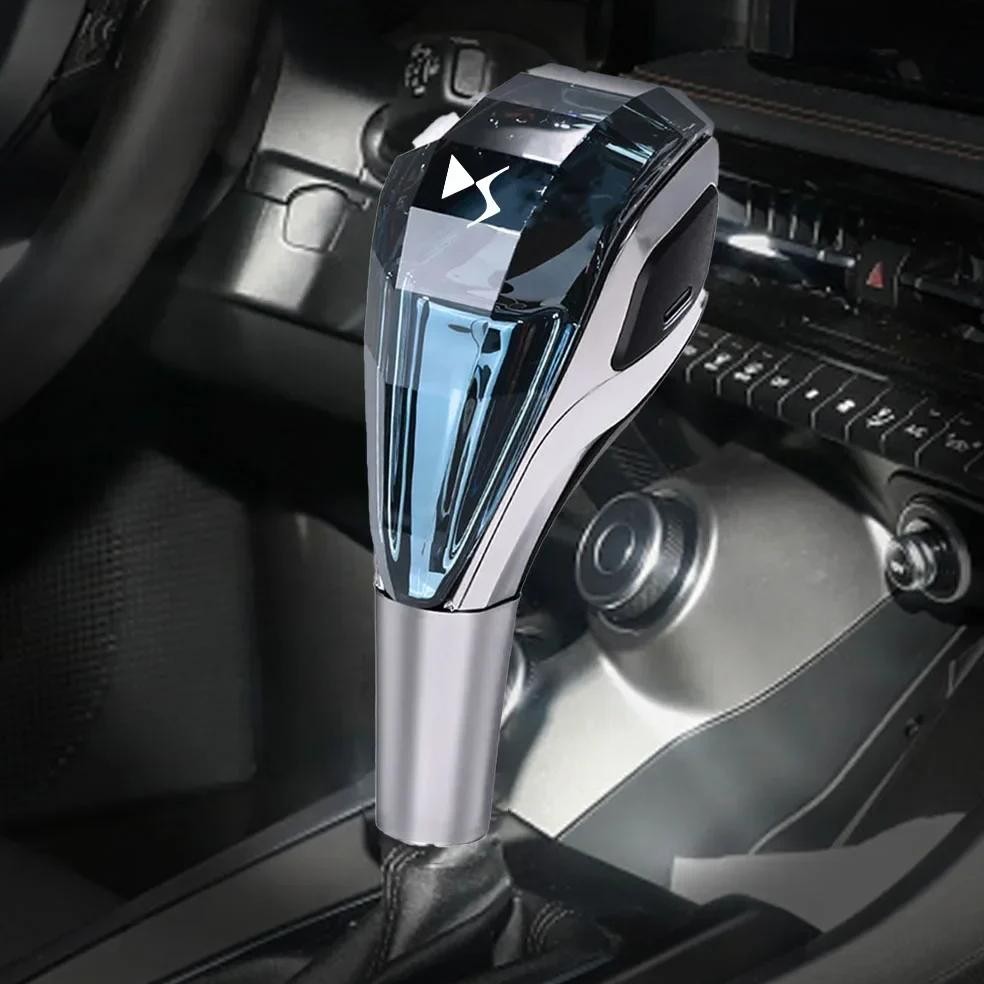 car universal crystal handle gear shift knob gear head with led for citroen ds spirit e-tense ds3s d