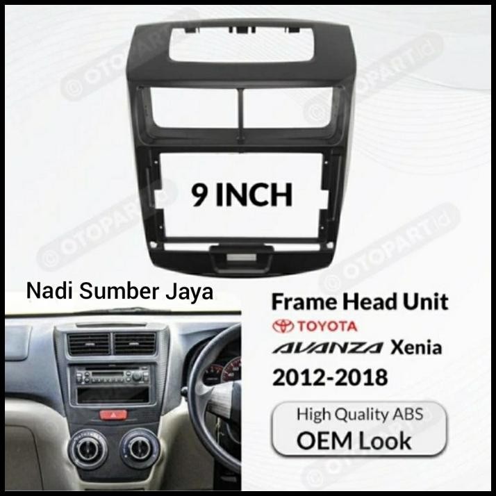 BEST DEAL FRAME HEAD UNIT ANDROID 9;INCH MOBIL ALL NEW AVANZA XENIA 2012 ON 2014 
