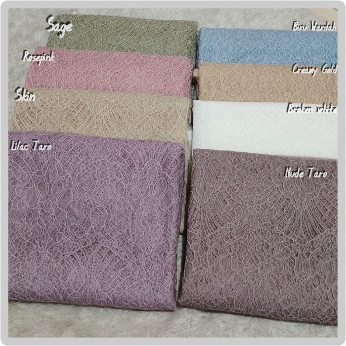 Kain Brokat Chantilly Lace Panel, Brukat Chantily