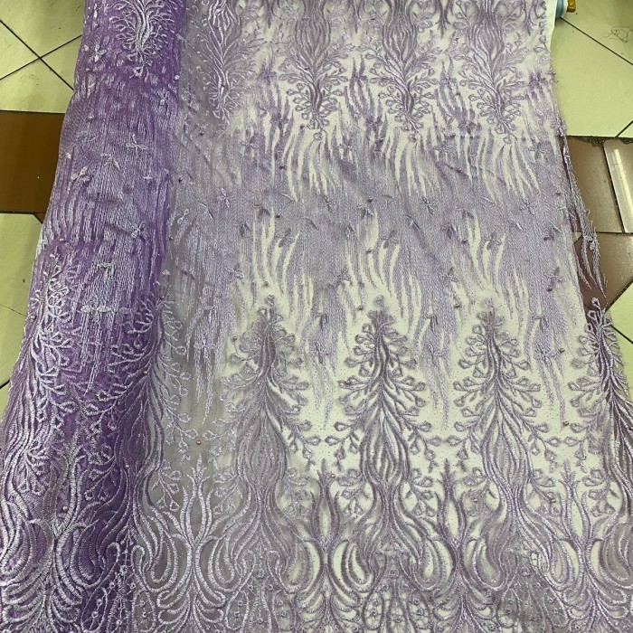 Tile Gliter. Bahan Tile Korea .Kebaya. Kain Brokat