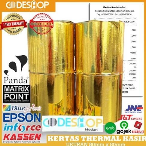 

KERTAS THERMAL 80 X 80 MM 80X80 PRINTER MESIN ANTRIAN TIKET PARKIR ORIGINAL DAN TERPERCAYA