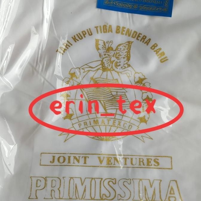 kain mori putih primissima tari kupu tiga bendera