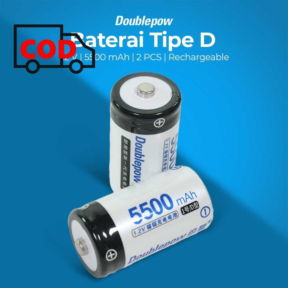 Baterai Senter Batre Isi Ulang Tipe Size D Ni-CD 1.2V 5500mAh 2 PCS Rechargeable