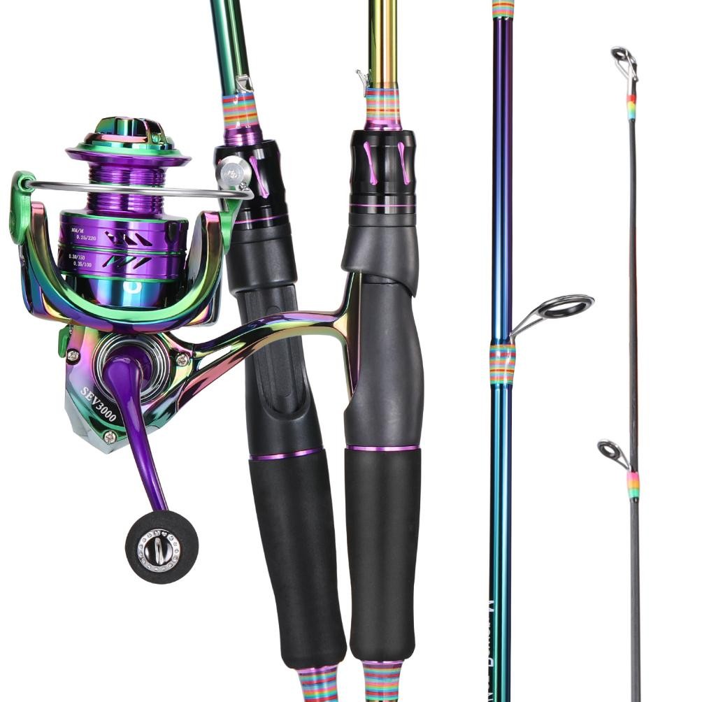 New Arival Sougayilang Power Handle Reel Pancing Joran Spinning Set,Carbon Fiber Joran Ultralight an