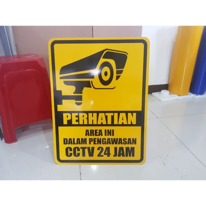 

TERMURAH - Plang Papan Rambu CCTV Plat Aluminium 45x60 cm