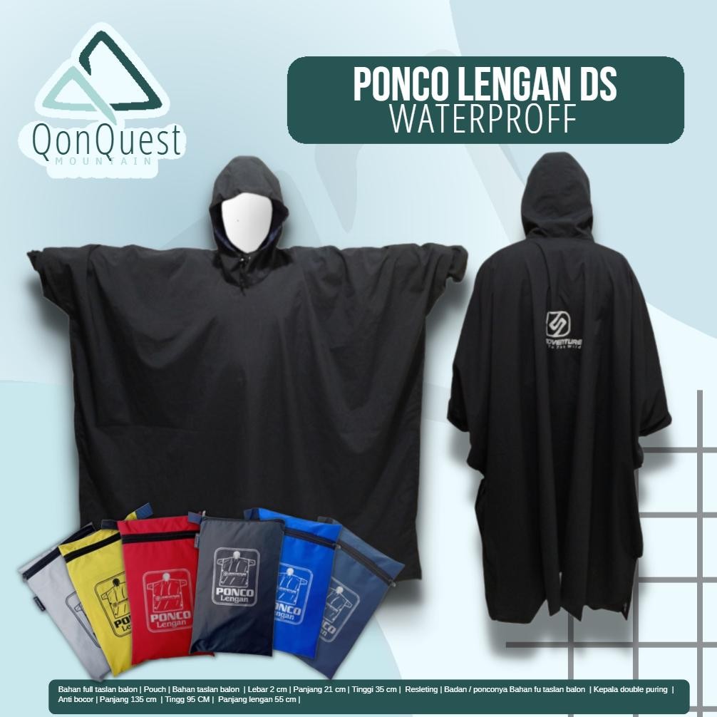 (PROMO HUJAN) Jas Hujan Ponco Lengan DS Adventure / jas hujan ponco / jas hujan ponco lengan / jas h
