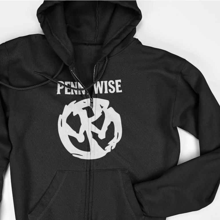 Jaket Hoodie Zipper - Pennywise Band Punk Rock Logo