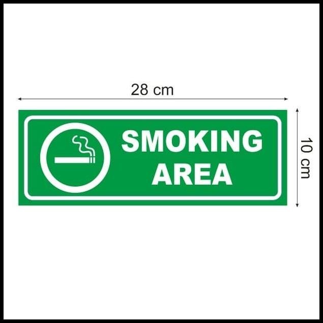 

BEST DEAL STIKER VINYL SIGN TANDA LOKASI SMOKING AREA TEMPAT MEROKOK MALL KANTOR !!!!!!