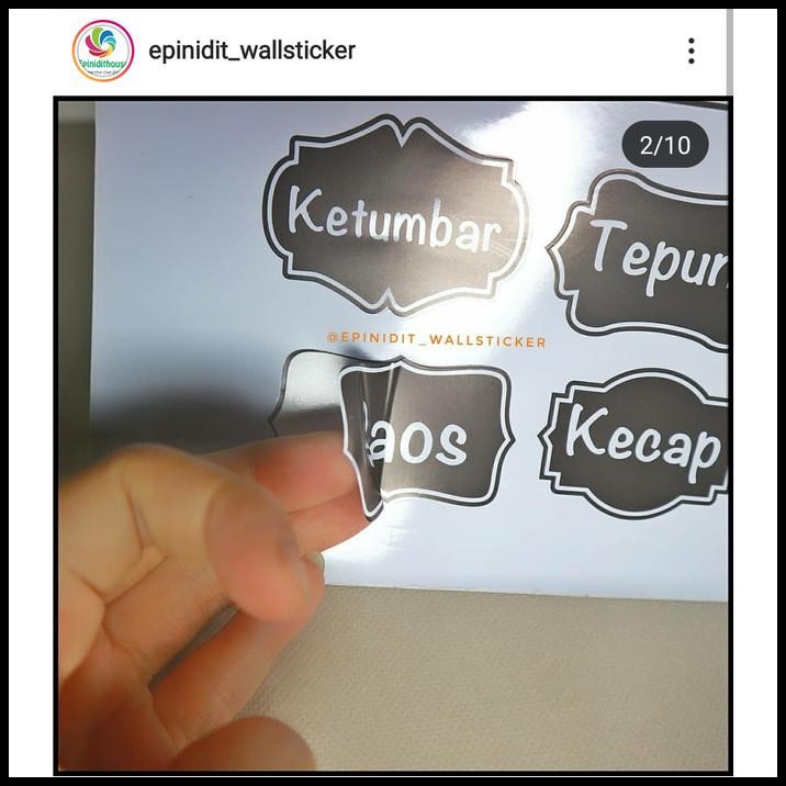 

TERBARU SET STIKER BUMBU MURAH ANTI AIR AWET NAMA DAPUR TOPLES VINYL MAKANAN !!!!!!
