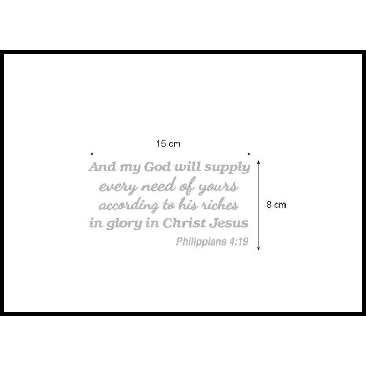 

GRATIS ONGKIR STIKER AND MY GOD SUPPLY AYAT ALKITAB BIBLE KRISTEN KATOLIK FILIPI !!