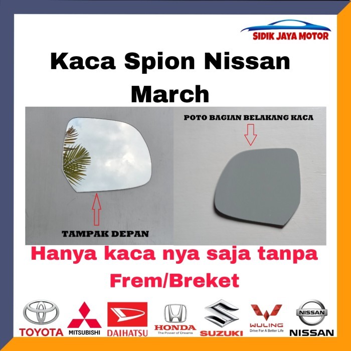 KACA SPION NISSAN MARCH REFILL KACA SPION NISSAN MARCH KANAN ATAU KIRI