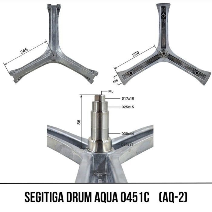 SPIDER / SEGITIGA MESIN CUCI DRUM AQUA FRONT LOADINGFQW 1010QD FQW-1010