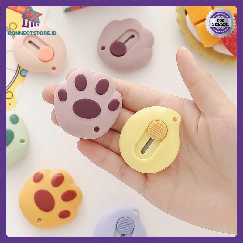 

Pisau Cutter Mini Pemotong Kertas Desain Cat Paw - Ol-6101 - Pink