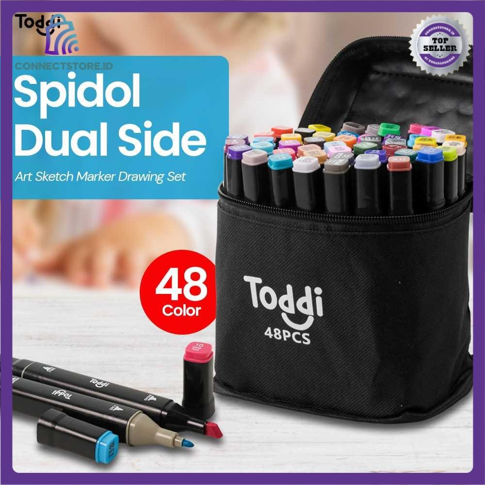 

Spidol Dual Side Fine Art Brush Art Marker Set - 48 Warna