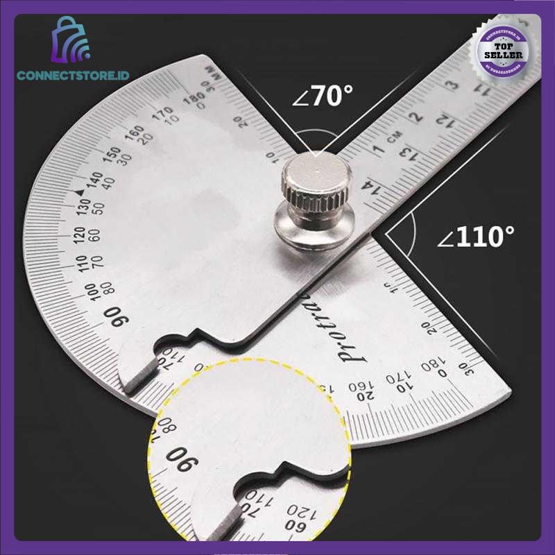 

Penggaris Busur Derajat Measuring 14.5cm 180 Degree - Silver