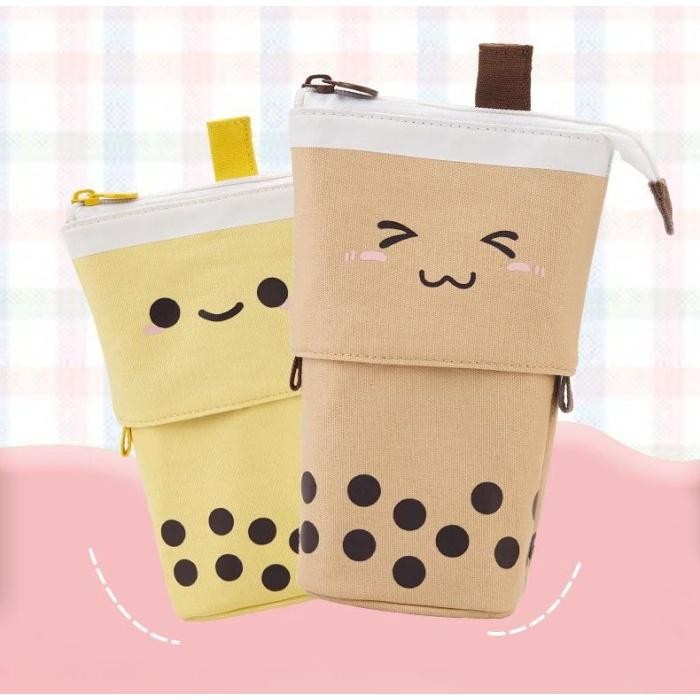 

[Khusus Batam] Kotak Pensil Bubble Tea Tempat Atk, Bubble Tea Pencil Case Pen Holder 2 In 1 [G]